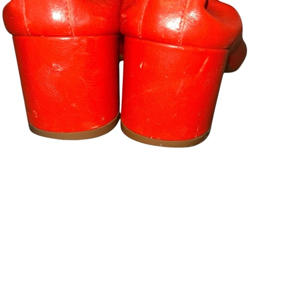 Everlane the day heel block heel red Italian leather shoes size 10 - Picture 6 of 7